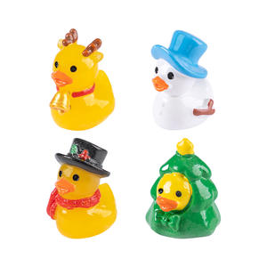 Offre Spéciale mignon noël petit canard jaune résine jouet adorable scène de neige Mini canard jaune bibelots - Product Image 6