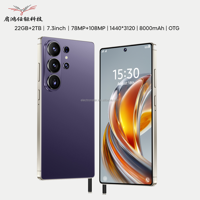 2026 NEW Mobile Phones 22G+2TB 7.3inch S26 Ultra GpS Navigation Dual SlM Card Global 5G LTE Bands HD MTK Snapdragon8gen4 10core
