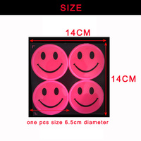 Pegatina Reflectante Super Adhesiva con Cara Sonriente en 11 Colores para Coche, Moto, Bicicleta, Scooter, Mochila, Casco