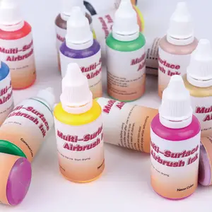 Pintura Profesional <span class=keywords><strong>para</strong></span> Aerógrafo, Impermeable y No Tóxica, 18 Colores, 15ml/30ml, <span class=keywords><strong>para</strong></span> Madera, Vidrio, Plástico y <span class=keywords><strong>Tela</strong></span> - Product Image 1