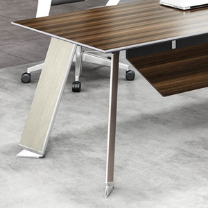 <span class=keywords><strong>Director</strong></span> Big Foshan Minimalist Marble Meeting Furniture European T Shape Acero y Mdf para trabajar Presidente Mesa de escritorio de oficina - Product Image 5