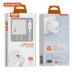 Chargeur de téléphone portable Power 2Type-c 20w Chargeur de voyage rapide + câble PD Charge rapide pour <span class=keywords><strong>Samsung</strong></span> iPhone Chargeur rapide - Product Image 6
