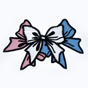 Thời trang Bowknot Khăn thêu bản vá lỗi vải, phụ kiện quần áo, phụ kiện trang trí thêu. - Product Image 2