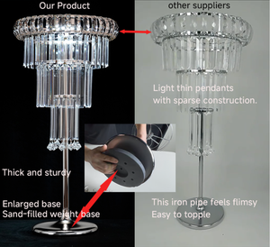 Good Quality Modern Design Wedding Party Decoration Table Centerpiece Crystal Flower Stand With <strong>Remote</strong> <strong>Control</strong> - Product Image 5