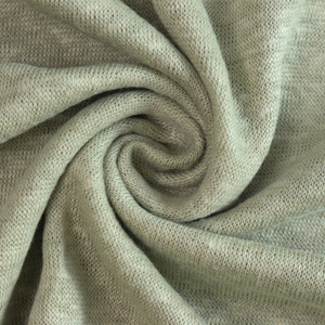 Tela de lino 100% puro, tejido de punto orgánico, caqui, verde, para traje de ropa, venta al por mayor - Product Image 5