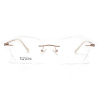 Monture de lunettes en titane pur sans monture chaude pour hommes et femmes beauté ultra léger mince lunettes de lunettes optiques