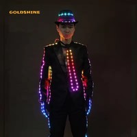 Costumes LED Lumineux pour Robot Dansant, Tenue de Scène Scintillante, Accessoires de Spectacle du Nouvel An, Nouveautés de Fête, Ensemble Emballé