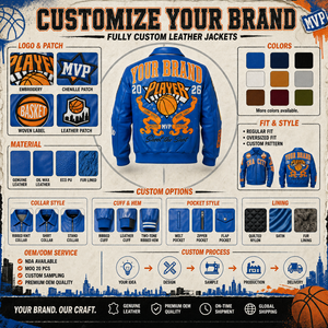 Giacca Varsity in Pelle di Agnello con Applicazioni di Lusso per Uomo, Personalizzabile con Strass, Produzione OEM 2026 - Product Image 2