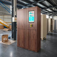Casilleros de Madera con Acabado de Grano de Madera, Casilleros Electrónicos para Equipaje, Casilleros de Madera para Gimnasios y Vestuarios
