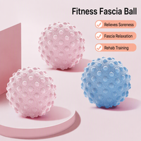 Ballon de massage en silicone à picots personnalisé avec logo pour points de pression, soulagement musculaire profond, yoga et thérapie physique – Vente en gros