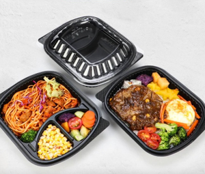 Conteneur alimentaire jetable <span class=keywords><strong>Bingo</strong></span> HYX-001 en PP/PET, compatible micro-ondes, avec couvercle transparent pour pizza, salade, hamburger, pain, <span class=keywords><strong>sushi</strong></span> - Product Image 2