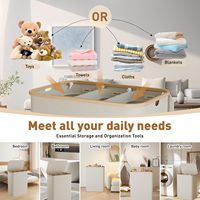 JQ Extra Large 160L Paniers de Rangement et Boîtes Bacs Organisateur Sac Pliable Panier à Linge Panier pour Buanderie