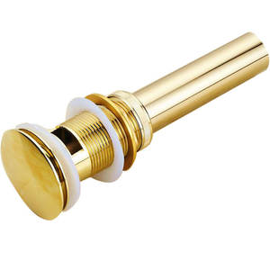 Vanne de vidange à bascule de style européen, plaquée bronze antique doré, filetage cylindrique de 84,5 mm, installation facile pour lavabos - Product Image 3