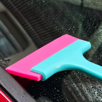 Raclette professionnelle en plastique à long manche pour vitres de voiture, pare-brise, rétroviseurs et vitres teintées, anti-rayures et anti-bulles