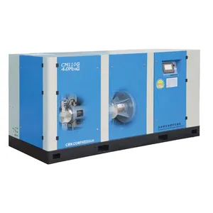 High Pressure 40bar 20m3/min 700cfm 207kW Water Cooled Direct-dirve Oil-free PM VSD Two-stage Screw Air Compressor for Sale