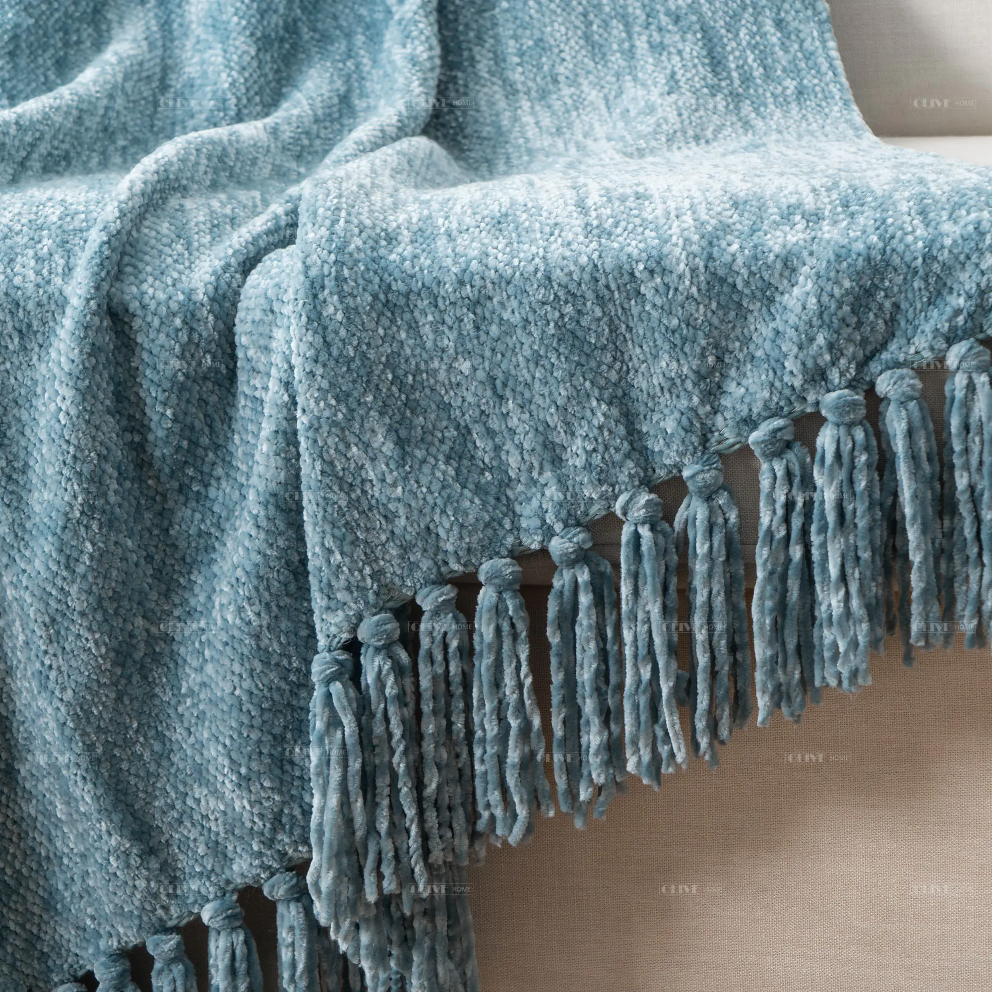Ném chăn mềm mại ấm cúng Chenille ném Chăn với rìa tua cho ghế sofa ghế giường phòng khách Quà Tặng