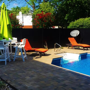 แผงกั้นรั้วเพื่อความเป็นส่วนตัวสีดำแผ่น6FT ไวนิล6x8แผงผนังพลาสติกเสารั้วกลางแจ้งและแผง - Product Image 2