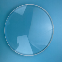 Placa de ventana de cristal óptico de cuarzo fundido JGS1 personalizada, cuarzo transparente de gran diámetro con servicios de corte y soldadura