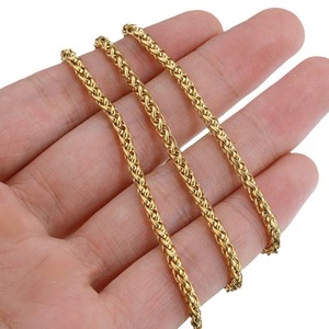 سلسلة حبل الفولاذ المقاوم للصدأ مجوهرات سلسلة كابل القمح ديي - Product Image 6