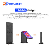 Pantalla LED Móvil TOPLED P1.86 P2 P2.5 con Soporte de Pie, para Póster de Una Cara, con WiFi 4G, USB, Espejo, 640x1920mm
