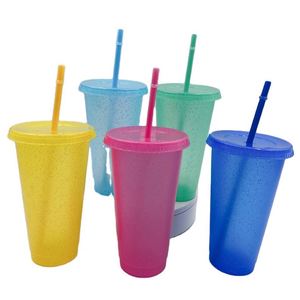 Vaso Personalizado al por Mayor de 24 oz con Transferencia Térmica, Vaso Esmerilado Publicitario, Vaso Ecológico con Luz Intermitente y Pajita - Product Image 1