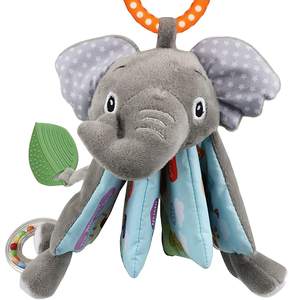 Libros para Bebés de 0 a 6 Meses, Juguetes Infantiles de Tela Suave con Forma de <span class=keywords><strong>Elefante</strong></span>, Textura Arrugada para Bebés y Niños Pequeños, Conejito de Peluche para la Dentición - Product Image 3