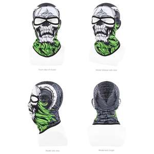 หน้ากากขี่จักรยานพิมพ์ลายกะโหลกหมวกกันน็อคฮาโลวีนระบายอากาศได้สำหรับฤดูร้อน - Product Image 2