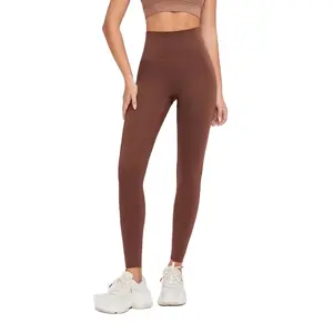 Tiktok – legging de Yoga taille haute à séchage rapide pour femme, vêtement moulant de couleur unie avec poches, 38 couleurs disponibles