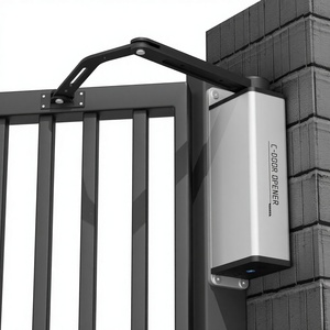 Ouvre-<span class=keywords><strong>portail</strong></span> battant moderne à <span class=keywords><strong>bras</strong></span> <span class=keywords><strong>articulé</strong></span> en alliage d'aluminium, moteur CC sans balais, capacité de charge 300 kg, télécommande 433 MHz latérale - Product Image 3