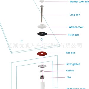DB-TB-M <b>Pool</b> Deck Bolt Kit Metal Corrosion Resistant Swimming <b>Pool</b> <b>Accessory</b> - Product Image 1