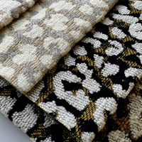 Tissu Jacquard Léopard de Luxe en Fil Teint, Respirant, Résistant aux Déchirures, pour Revêtement de Canapé, Grammage Lourd