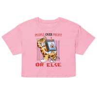 OEM ODM People Over Profit Crop top pour femmes
