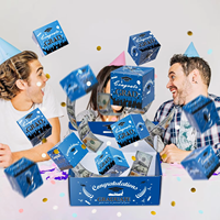 Boîte cadeau mystère de Noël personnalisée avec surprise argent rebondissant pour fête, en papier durable. Aucun avis pour le moment.