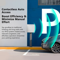 Sistema de control de acceso RFID de seguimiento de vehículos a prueba de agua integrado Lector de tarjetas de seguridad de estacionamiento de automóviles inalámbrico UHF