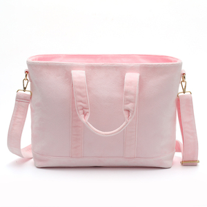 Borsa a Mano Grande Capacità in <span class=keywords><strong>Pelliccia</strong></span> Rosa Baby, Lilla, Giallo Lilla, Arcobaleno, Leggera per Donne, Borsa a Tracolla in Spugna - Product Image 4