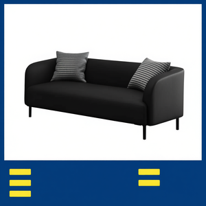 Divano a Tre Posti in Tessuto, Design Minimalista con Gambe in Metallo, Arredamento per Soggiorno - Product Image 1