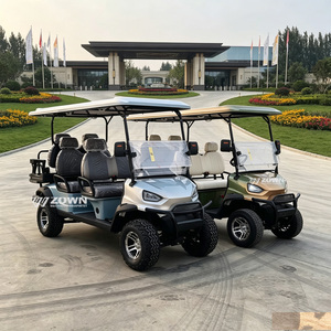 Voiturette de golf électrique à moteur haute puissance, pneus larges de 14 pouces, tout-terrain, pour la chasse, avec boîte de rangement et porte-sacs de golf, pour la ferme et la plage - Product Image 1