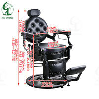Fauteuil de Barbier Moderne JINCHENG LIRONG en Cuir PU, Pompe Hydraulique Robuste, Dossier Inclinable, Hauteur Réglable, Rotation à 360°