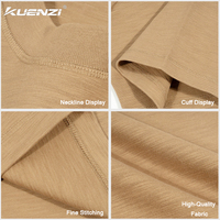 T-shirt Kuenzi Color Mix avec logo personnalisé, coupe classique, 100% coton, 300 GSM, doux, respirant, durable, blanc, taille plus, col rond, pour hommes