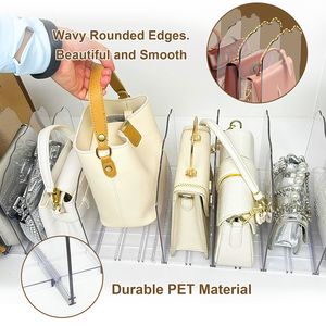 Ví tổ chức tủ quần áo Túi xách tổ chức Bàn tập tin SORTER PURSE rõ ràng Túi xách lưu trữ kệ-nhựa ly hợp ngăn - Product Image 5