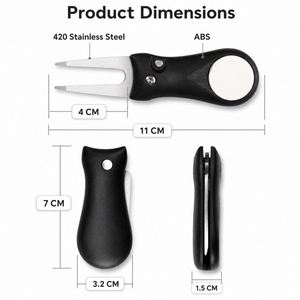 Outil de réparation de divots de golf en plastique et métal, léger, multicolores, avec logo personnalisé, pour cadeaux de club de golf, vente en gros - Product Image 3