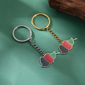 LLavero de mapa de Afganistán para mujeres y hombres, llavero de mapa de Bandera de País, joyería de acero inoxidable, bolso para llaves, regalos al por mayor - Product Image 4