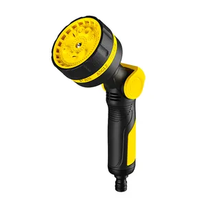 Multi Functional Adjustable Water Flow Pattern Hose Nozzle Sprayer With Thumb Control