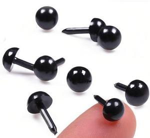 Vente en gros de 100 pièces de mini yeux de poupée en plastique Crochet animaux aiguille feutrage ours peluche noir Crochet yeux petits yeux de sécurité - Product Image 1
