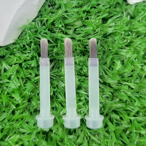 แปรงทาเล็บเจลไนลอน13/15มม. งานทำด้วยมือ OEM หัวโค้งสีน้ำตาลคอรูปวงรีทรงพัดลมสำหรับทาเล็บเจลทาเล็บ - Product Image 2