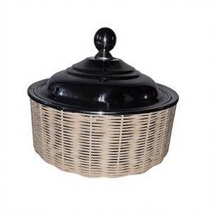 Iron <b>Food</b> Serving Dish With Lid Superior Quality Round Shape <b>Food</b> Buffet Serving Dish From Manufacturer In India - Product Image 1