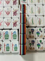 Jeu de Mahjong américain en acrylique à 7 couches, design Walk with Me, tuiles de Mahjong personnalisées de luxe sculptées, 160 tuiles