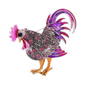 Broches de Animales de Aleación Hechos a Mano, Modernos y Versátiles, Broches de Gallo Coloridos - Product Image 4