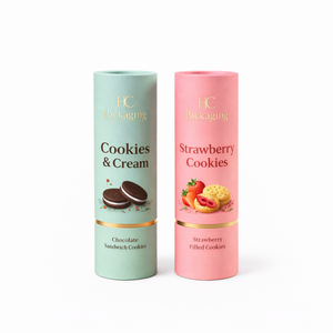 กล่องกระดาษทรงกระบอกพิมพ์ลายตามสั่งสำหรับบรรจุภัณฑ์อาหาร เช่น คุกกี้ ขนมขบเคี้ยว ผลิตโดยโรงงาน OEM รับพิมพ์ลายตามสั่ง - Product Image 3