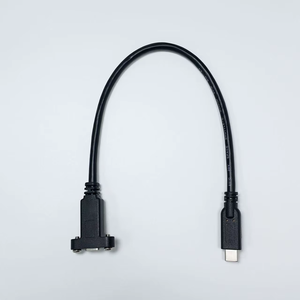 工厂定制 USB Type C 公对母面板安装式延长线，双螺丝锁紧，OEM ODM，低起订量 - Product Image 5